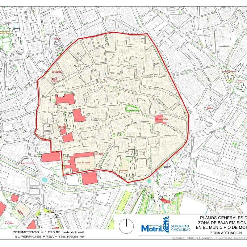 Zona de bajas emisiones en Motril mapa
